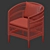 Sophisticated Eichholtz Togo Armchair 3D model small image 4