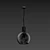 Sleek Octo Pendant Lamp 3D model small image 5