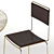 Futuristic Cyber Dining Set: Table & Chair 3D model small image 2