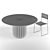 Futuristic Cyber Dining Set: Table & Chair 3D model small image 3