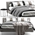 Modern Italian Bed Charles B&B 3D model small image 3