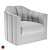 Delancey Collection: Elegant Pine and Steel Sofa 3D model small image 2