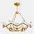 Elegant Dove Glass Bird Chandelier 3D model small image 1