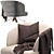 Elegant Small Reeves Armchair by Minotti 3D model small image 4