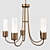 Elegant Portico Outdoor Chandelier 3D model small image 1