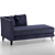 Garda Decor Sorrento Velvet Couch 3D model small image 1