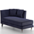 Garda Decor Sorrento Velvet Couch 3D model small image 2