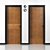 Elegant Entry Doors - Versatile Design 3D model small image 1