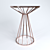 Canary Glass Top Table, Rose Gold 3D model small image 2