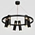 Lampatron Spoor 6-Lamp Chandelier 3D model small image 1