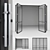 Sleek Aluminum Door 4: Vray & Corona 3D model small image 1