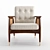 Nadia Caned Accent Chair: Boho Chic Seating 3D model small image 6