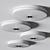 Sleek LED Metal Ceiling Light 3D model small image 2