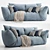 Anis Floor Couch Sofa 3D model small image 1