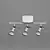 Modern 3-Spot Ceiling Track 3D model small image 6