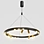 Designer Gold/Black Chandelier 3D model small image 1