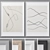 Modern Abstract Paintings Set 3D model small image 1