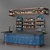 Blue Bar Set: Exclusive Ceramic Drinks Counter 3D model small image 3