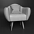 Cozy Velvet Armchair 3D model small image 3