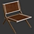 Zara Home Leather Folding Chair 3D model small image 6