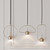 Tollo Gold Pendant Chandelier: Elegant Lighting with LED Bulb 3D model small image 2