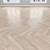 Oak Parquet Flooring: Herringbone, Linear, Chevron 3D model small image 3