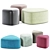 Luxury Pebble Ottoman Collection 3D model small image 2