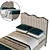 Mint Dream Rooma Bed 3D model small image 1