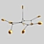 Elegant Brass Drop Chandelier 3D model small image 5