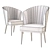 Elegant 4-Piece Home Dining Chair Set 3D model small image 5