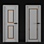 Vintage Solid Wood Door 3D model small image 2