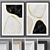 Abstract Modern Art Photo Frames Set 3D model small image 1