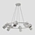 Sleek Golden Brown Chandelier (6-Light) 3D model small image 5