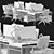 Modern Office Furniture Set 3D model small image 5