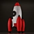 Space Blast Toy Rocket 3D model small image 1