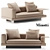 Luxury Minotti Connery Sofa 3D model small image 1