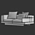 Luxury Minotti Connery Sofa 3D model small image 3