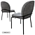 Sophisticated Astrud Dining Chair 3D model small image 5