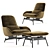 Modern Field Lounge Chair 3D model small image 1