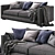 Vittoria Luisa 3-Seater Sofa: Timeless Elegance for Your Living Space 3D model small image 4