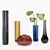 Reflex Murano Glass Vases: Set No4 3D model small image 1