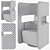 Compact Office Seat: W-700xD-650xH-1260 3D model small image 3