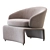 Bold Comfort: Halley Armchair 3D model small image 2