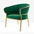 Shu Ying Green Chair: High Quality, Stylish Design 3D model small image 1