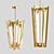 Enchanting Brass Suspension Lamp 3D model small image 1