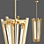 Enchanting Brass Suspension Lamp 3D model small image 2