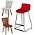 Elegant Baya Blue Counter Stool 3D model small image 3