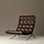 Elegant Leather Armchair 3D model small image 1