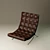 Elegant Leather Armchair 3D model small image 4