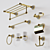 Gilded 3D Bathroom Set 3D model small image 2